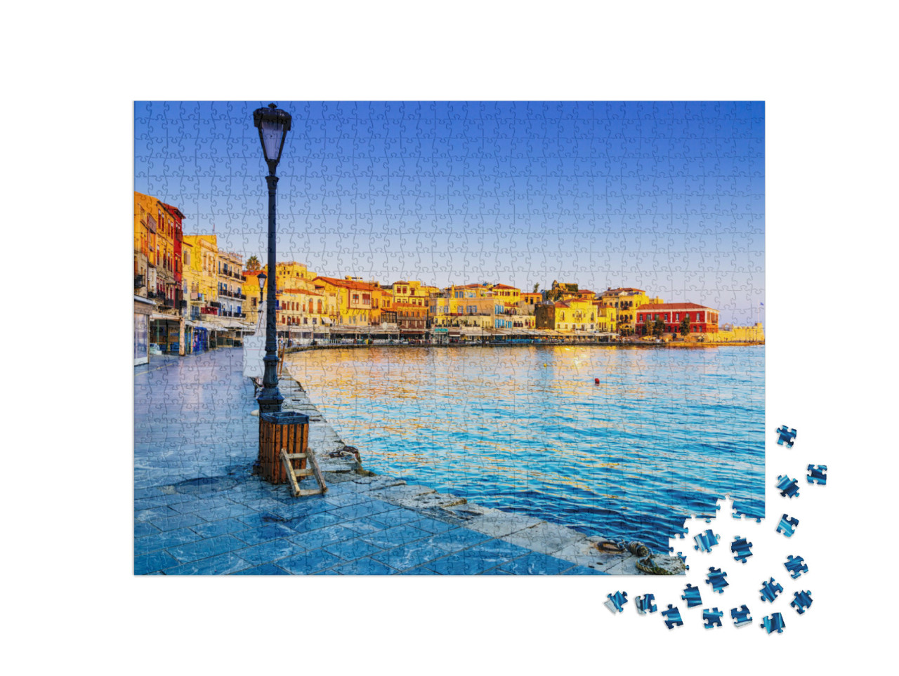 Puzzle de 1000 pièces « Le port de La Canée au lever du soleil, Crète »