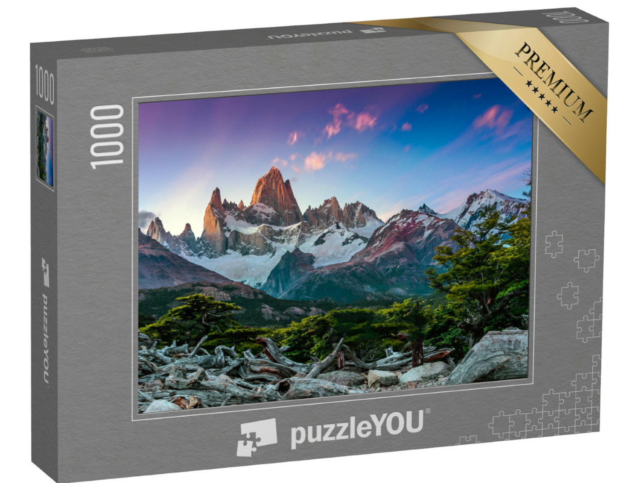 Puzzle de 1000 pièces « Le mont Fitz Roy dans le sud de la Patagonie »