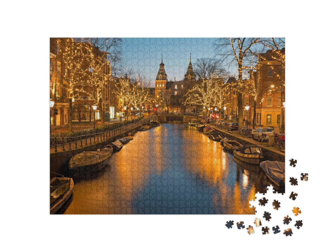 Puzzle de 1000 pièces « Noël à Amsterdam »