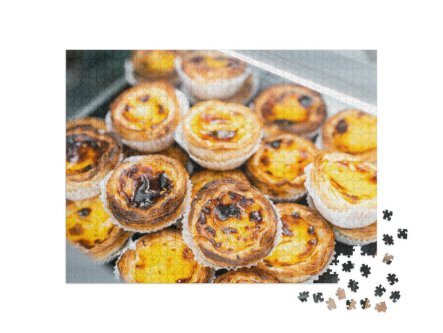 Puzzle de 1000 pièces « Pasteis de Nata : un célèbre dessert portugais »