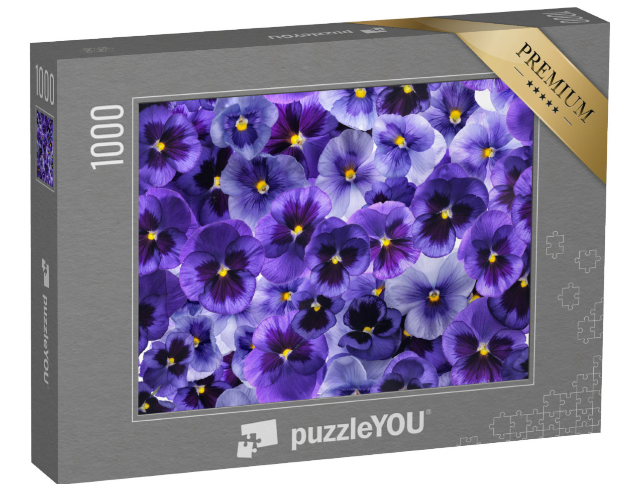 Puzzle de 1000 pièces « Fleurs de violette fraîches et violettes »