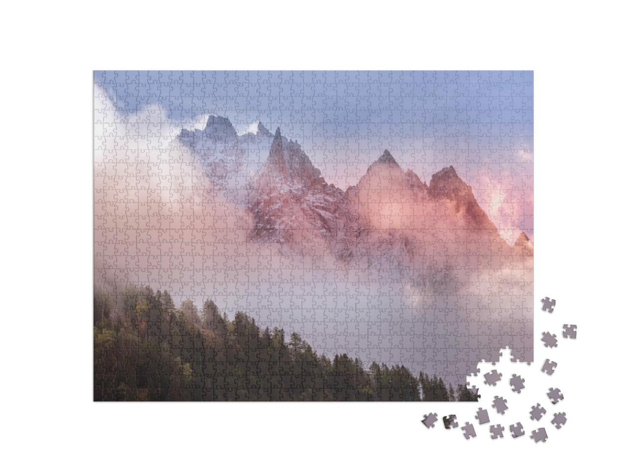 Puzzle de 1000 pièces « Alpes françaises, Chamonix Mont-Blanc, France »