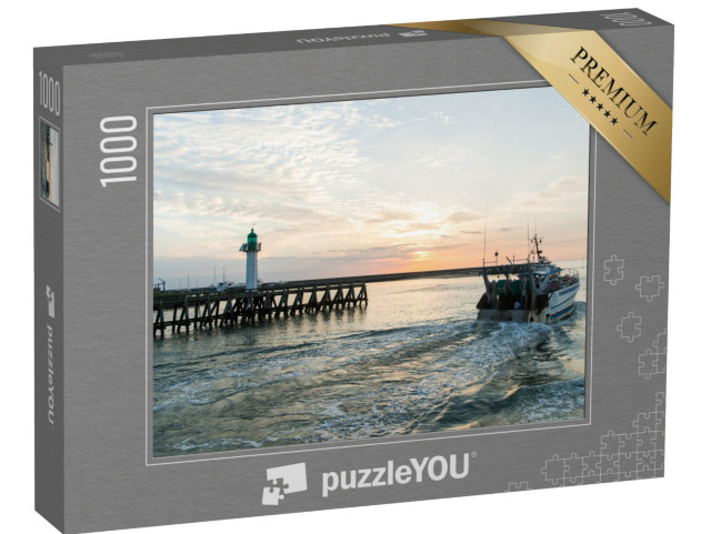 Puzzle de 1000 pièces « Coucher de soleil printanier à Deauville France »