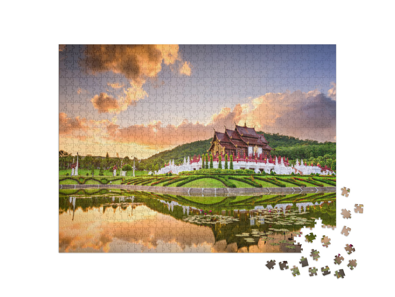 Puzzle de 1000 pièces « Royal Flora Ratchaphruek Park, Chiang Mai, Thaïlande »