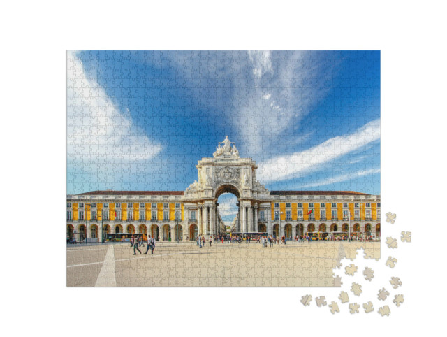 Puzzle de 1000 pièces « Célèbre arche sur la Praca do Comercio à Lisbonne »