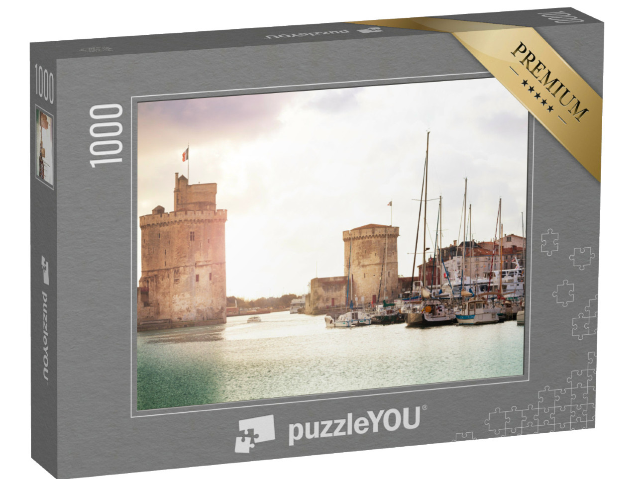 Puzzle de 1000 pièces « Portes du port de plaisance dans le centre-ville de La Rochelle »