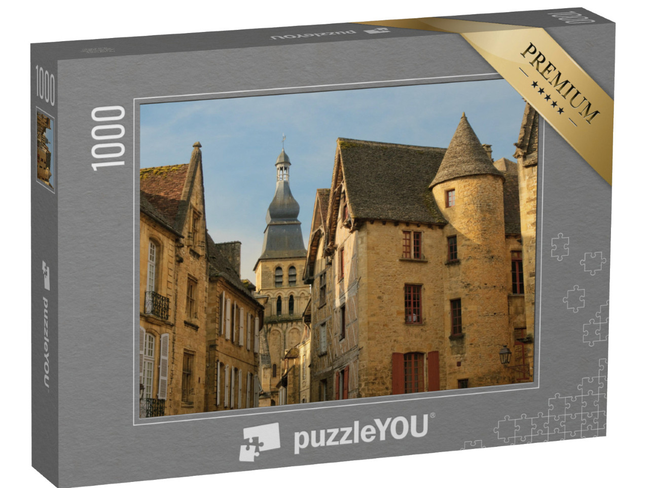 Puzzle de 1000 pièces « Les rues de Sarlat, une ville médiévale française »
