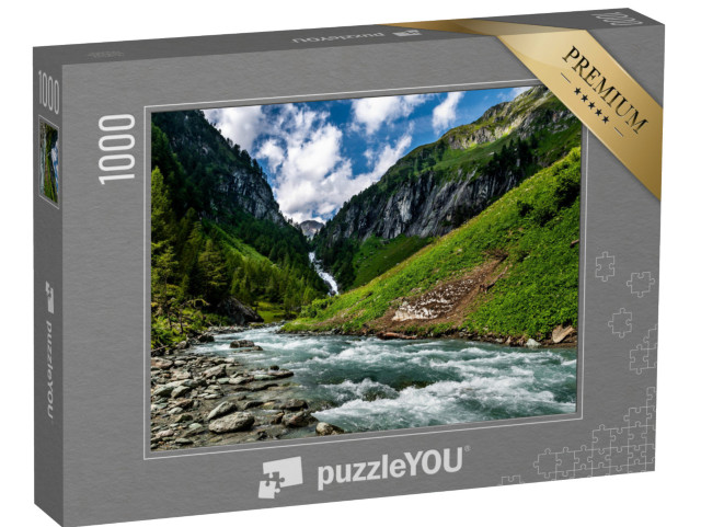 Puzzle de 1000 pièces « Cascades de la vallée d'Umbal dans le parc national des Hohe Tauern »