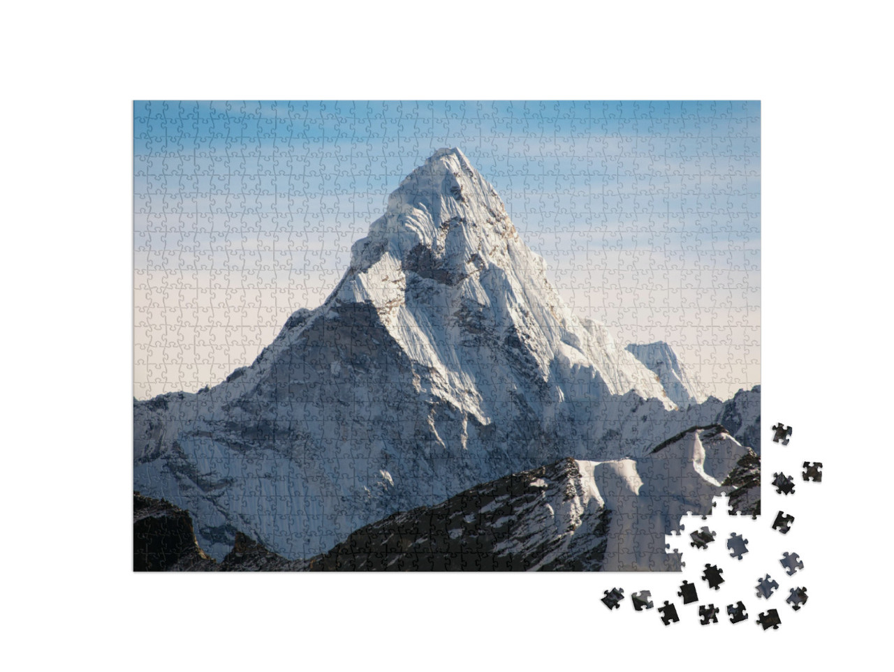 Puzzle de 1000 pièces « Mont Ama Dablam sur le chemin du camp de base de l'Everest, Népal »