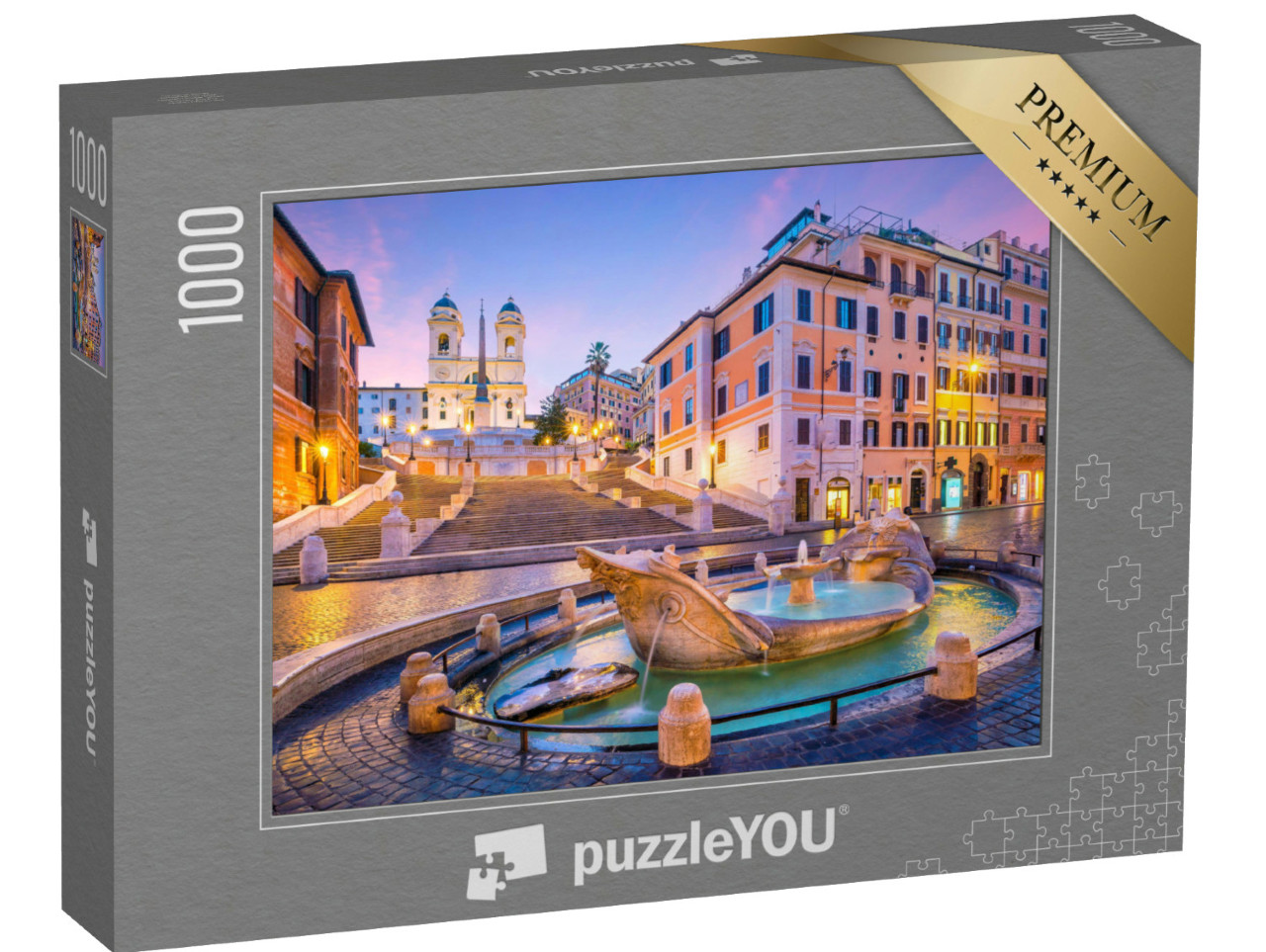 Puzzle de 1000 pièces « Place d'Espagne le matin, Rome, Italie »