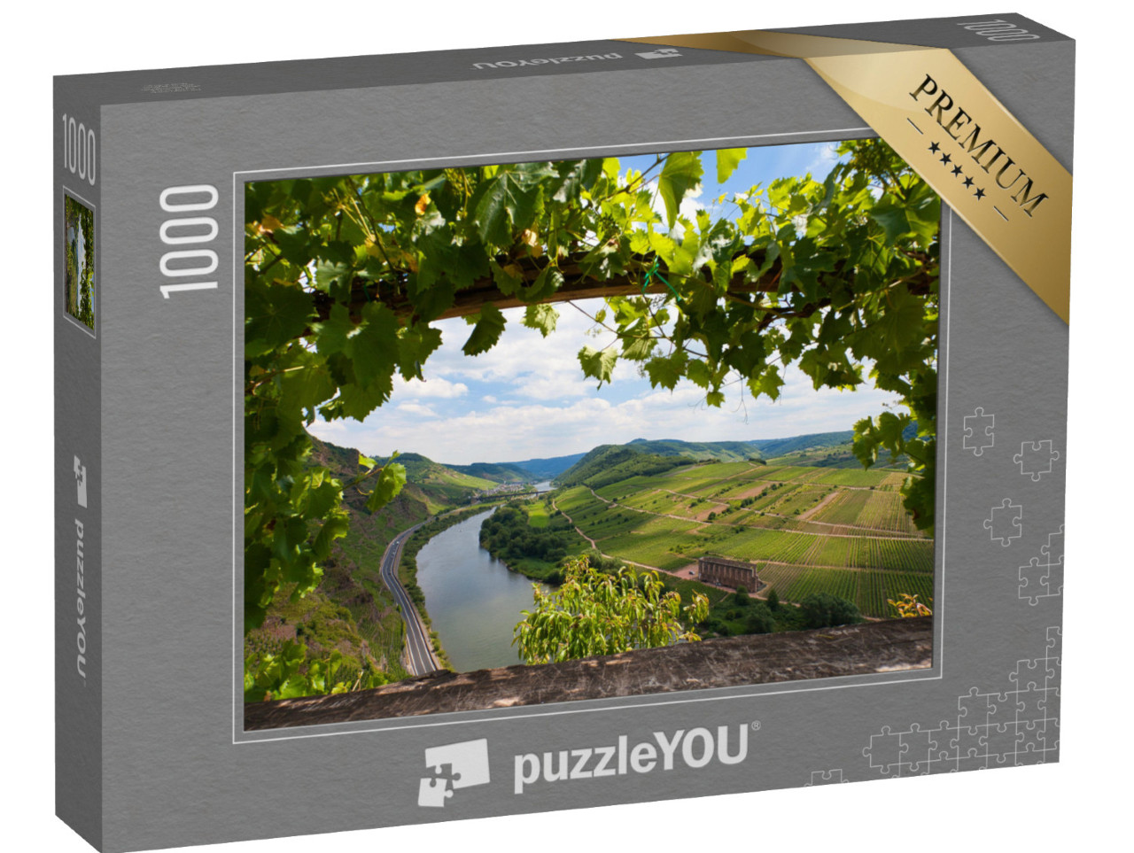 Puzzle de 1000 pièces « Vue panoramique sur la vallée de la Moselle en Allemagne »