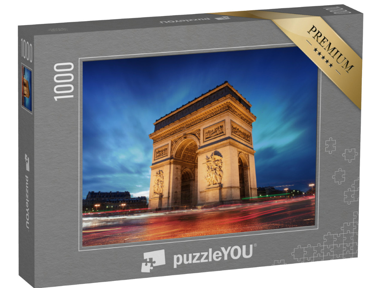 Puzzle de 1000 pièces « Arc de Triomphe : Paris au coucher du soleil »