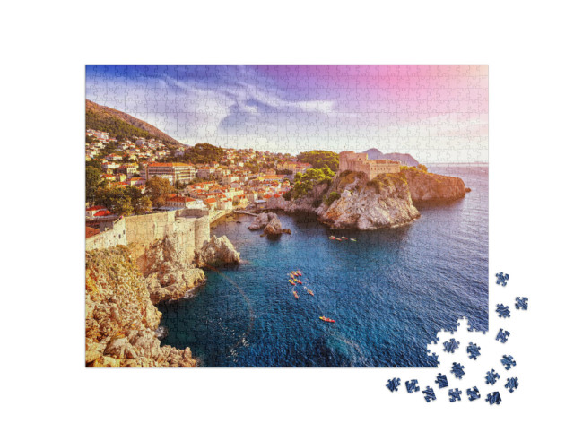 Puzzle de 1000 pièces « Forteresses de Lovrijenac et de Bokar à Dubrovnik, Croatie »