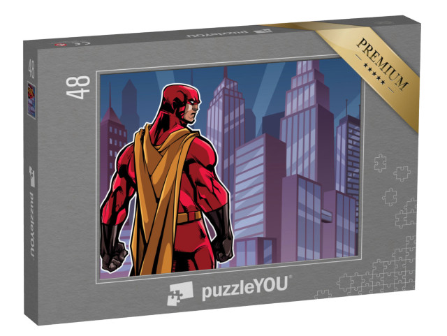 Puzzle de 48 pièces « Illustration des puissants super-héros »