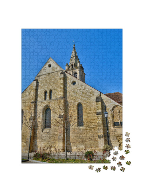 Puzzle de 1000 pièces « Ile de France, l'église Saint Christophe de Cergy »