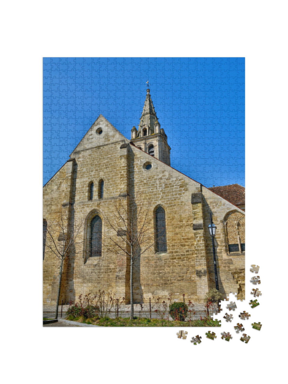 Puzzle de 1000 pièces « Ile de France, l'église Saint Christophe de Cergy »