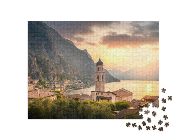 Puzzle de 1000 pièces « Charmant village de Limone sul Garda, Italie »