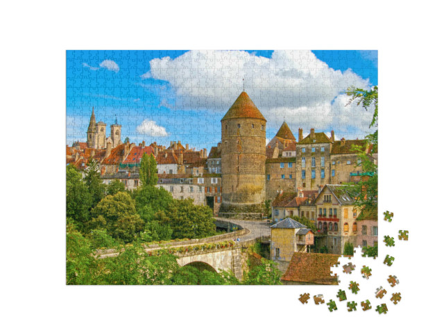 Puzzle de 1000 pièces « Semur En Auxois, belle cité médiévale de Bourgogne, France »
