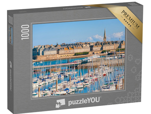 Puzzle de 1000 pièces « Port de plaisance et remparts de St. Malo, Bretagne, France »