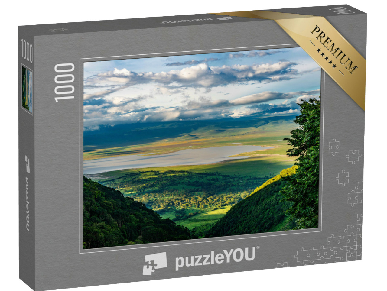 Puzzle de 1000 pièces « Vue sur le fond du cratère du Ngorongoro »