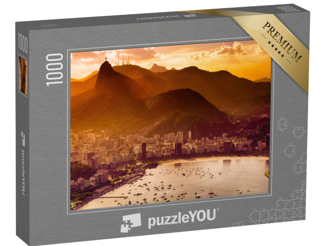 Puzzle de 1000 pièces « Vue sur le Rio de Janeiro du soir, Brésil »