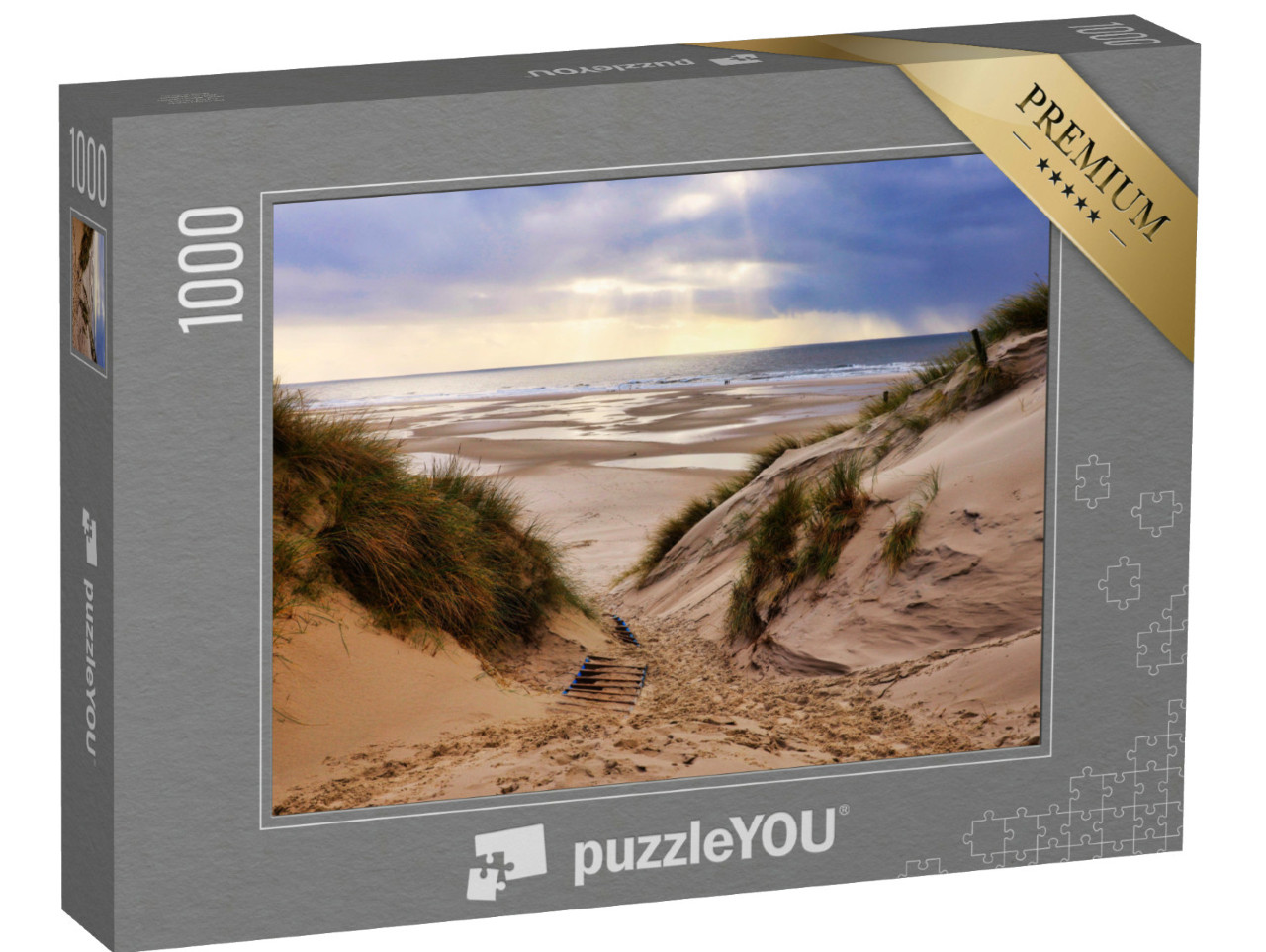 Puzzle de 1000 pièces « Magnifiques dunes sur la plage d'Amrum, Allemagne »