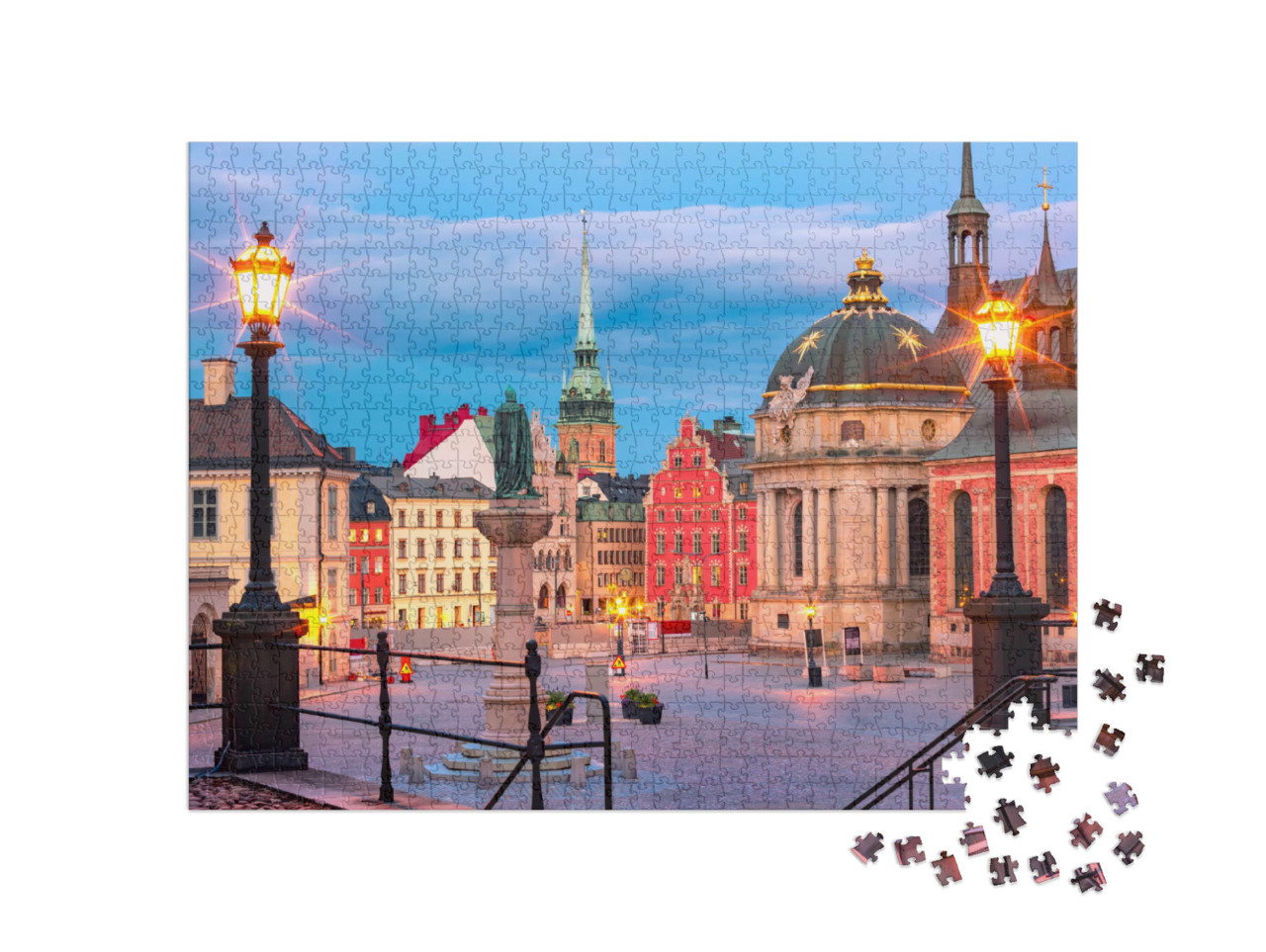Puzzle de 1000 pièces « Vieille ville de Stockholm, capitale de la Suède »
