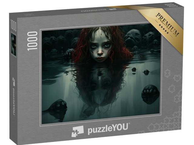 Puzzle de 1000 pièces « Sorcière se reflétant dans l'eau »