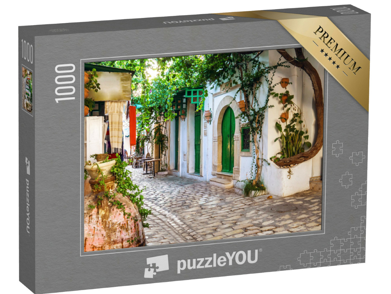 Puzzle de 1000 pièces « Vieille ruelle de la médina de Mahdia, Tunisie »