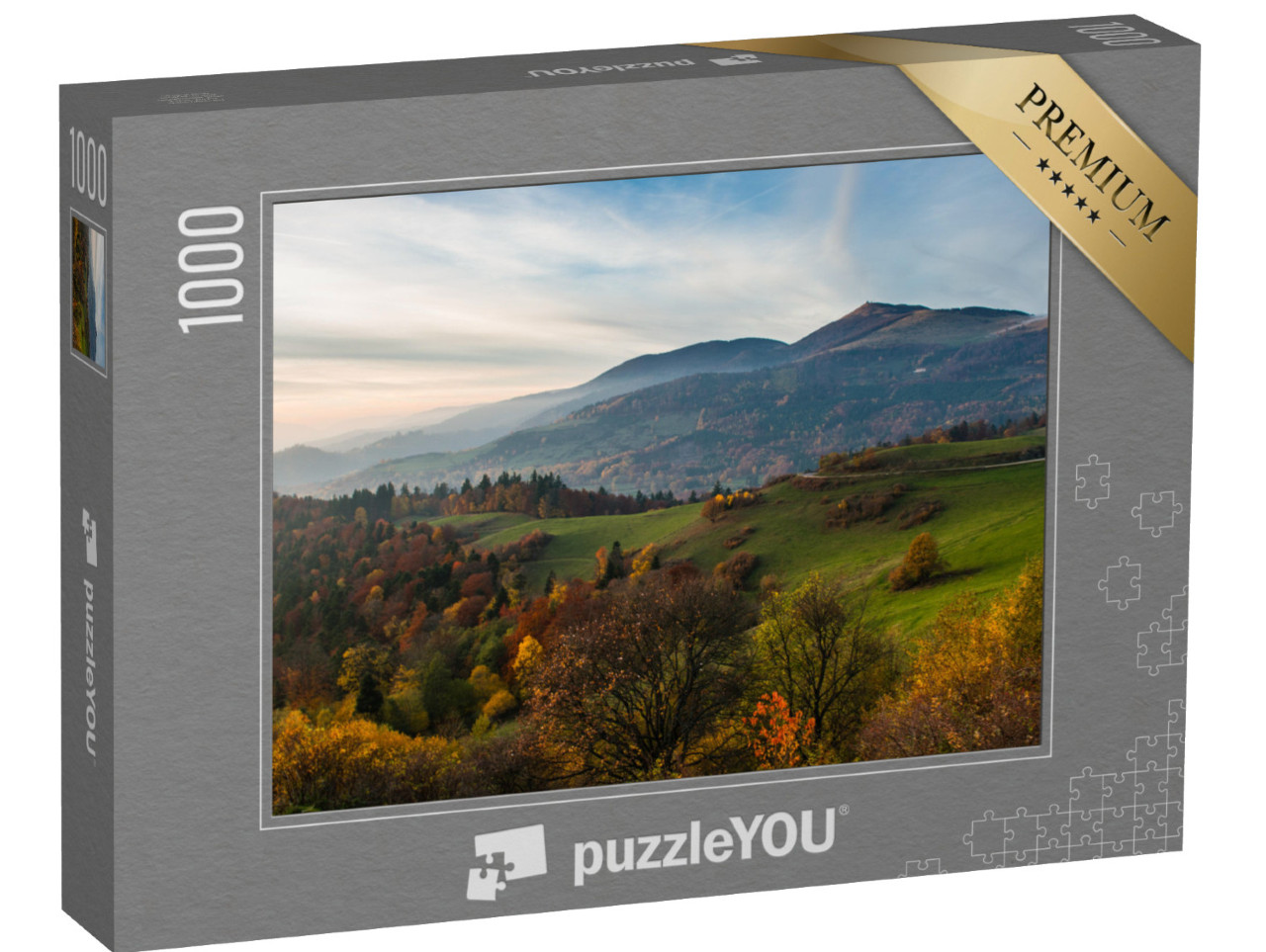 Puzzle de 1000 pièces « Paysage d'automne avec vue sur le Grand Ballon »
