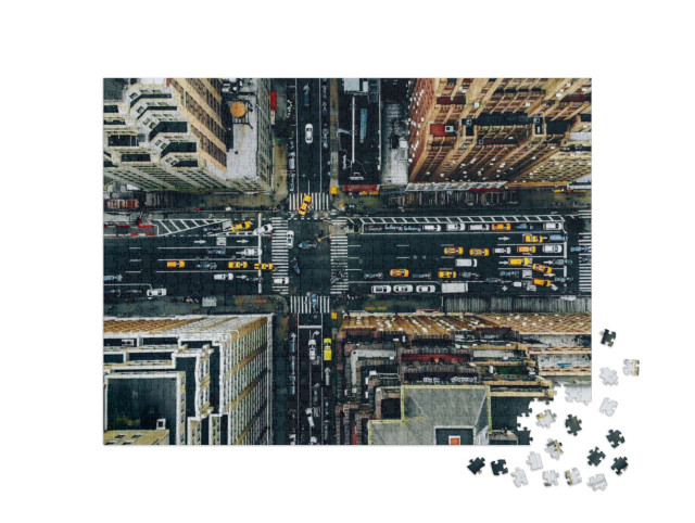 Puzzle de 1000 pièces « Vue aérienne de New York Downtown »