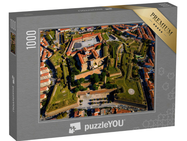 Puzzle de 1000 pièces « Vue aérienne de la ville de Perpignan en France »