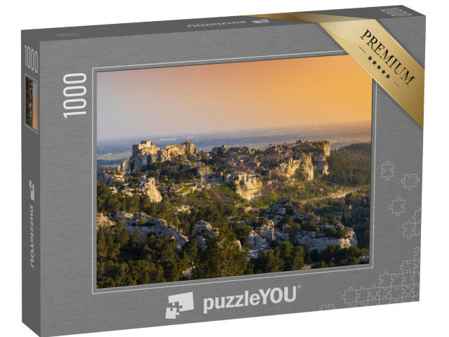 Puzzle de 1000 pièces « Château et village médiévaux, Les Baux-de-Provence, massif des Alpilles, Provence, France »