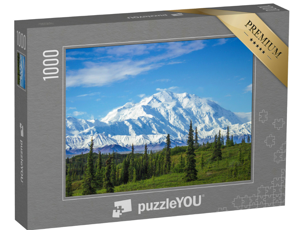Puzzle de 1000 pièces « Vue matinale du mont Denali »