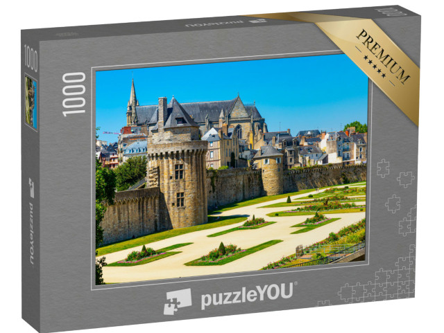 Puzzle de 1000 pièces « Maisons médiévales sur les anciens remparts de Vannes. La Bretagne. France »