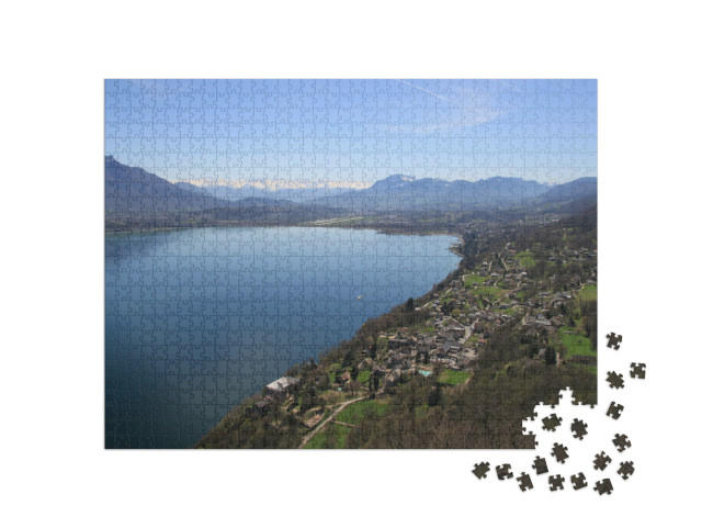 Puzzle de 1000 pièces « Le lac du Bourget est le plus grand lac naturel de France »