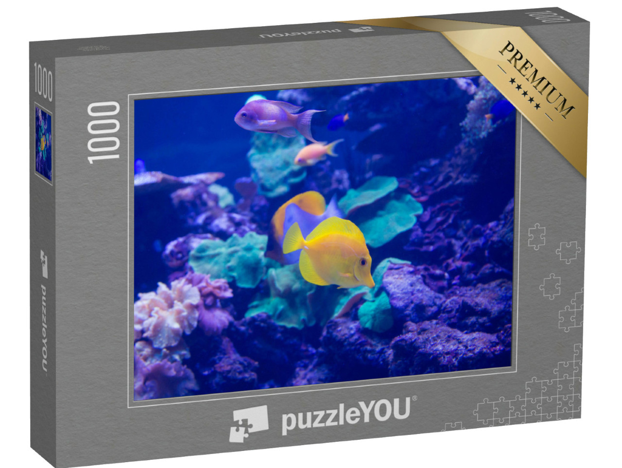 Puzzle de 1000 pièces « Les poissons de mer nagent dans l'aquarium »