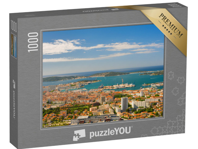 Puzzle de 1000 pièces « Vue de la ville de Toulon un matin d'été »