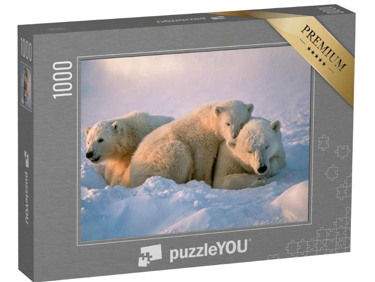 Puzzle de 1000 pièces « Ourse polaire avec ses petits »