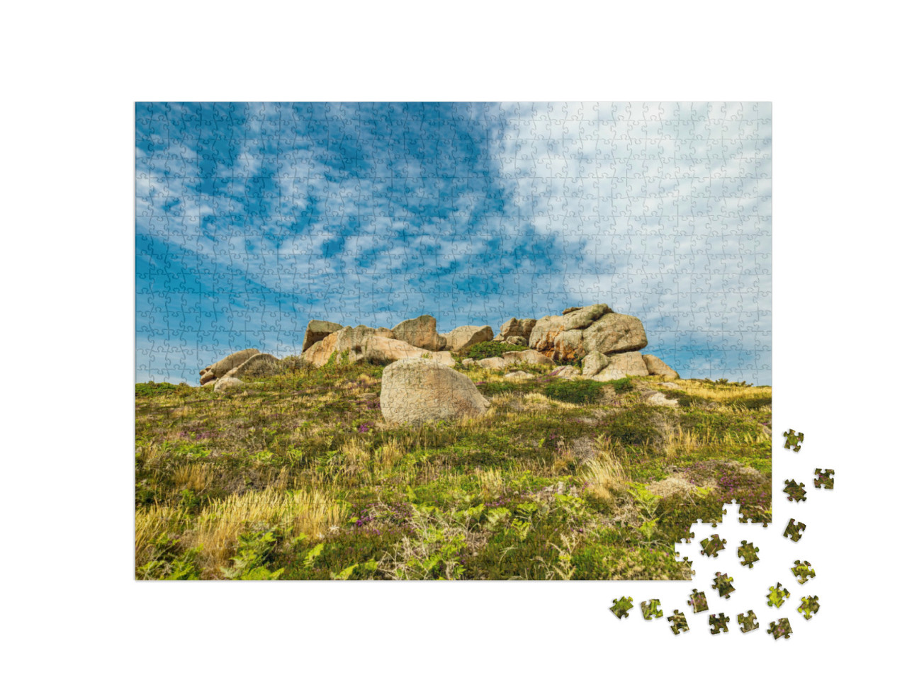 Puzzle de 1000 pièces « En route sur la Côte de Granit Rose dans la belle Bretagne près de Ploumanac'h - France »