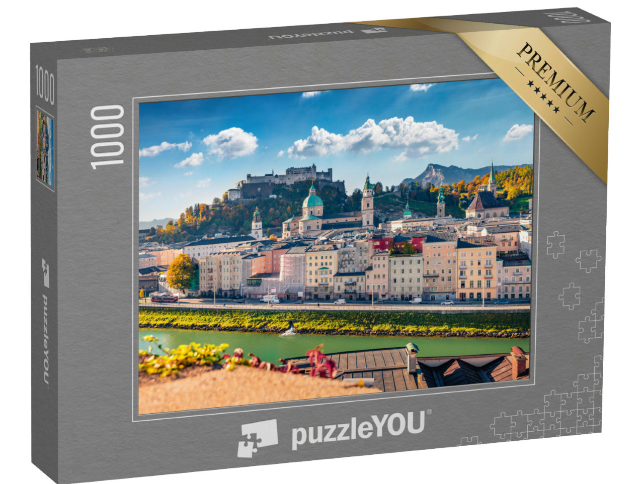 Puzzle de 1000 pièces « Vue pittoresque de la ville de Salzbourg, Autriche »