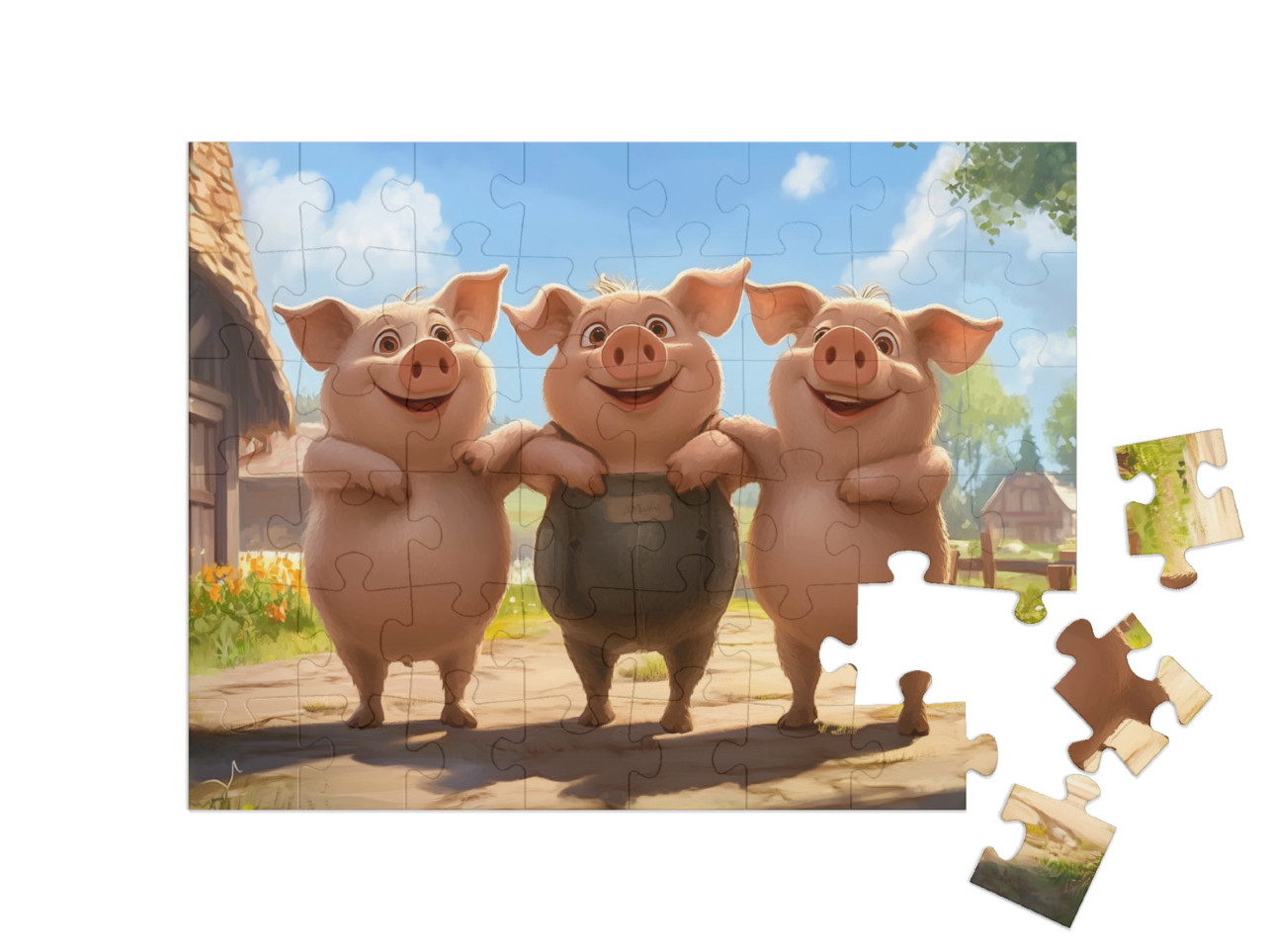 Puzzle de 48 pièces « Farces de cochon »