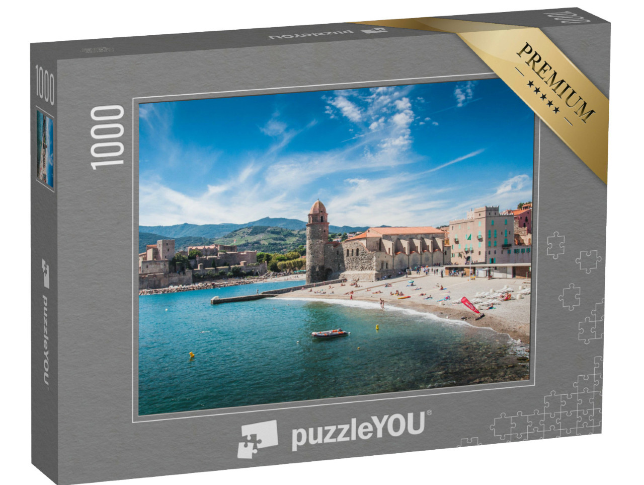 Puzzle de 1000 pièces « Église Notre-Dame-des-Anges à Collioure, au bord de la Méditerranée, Pyrénées-Orientales, France »