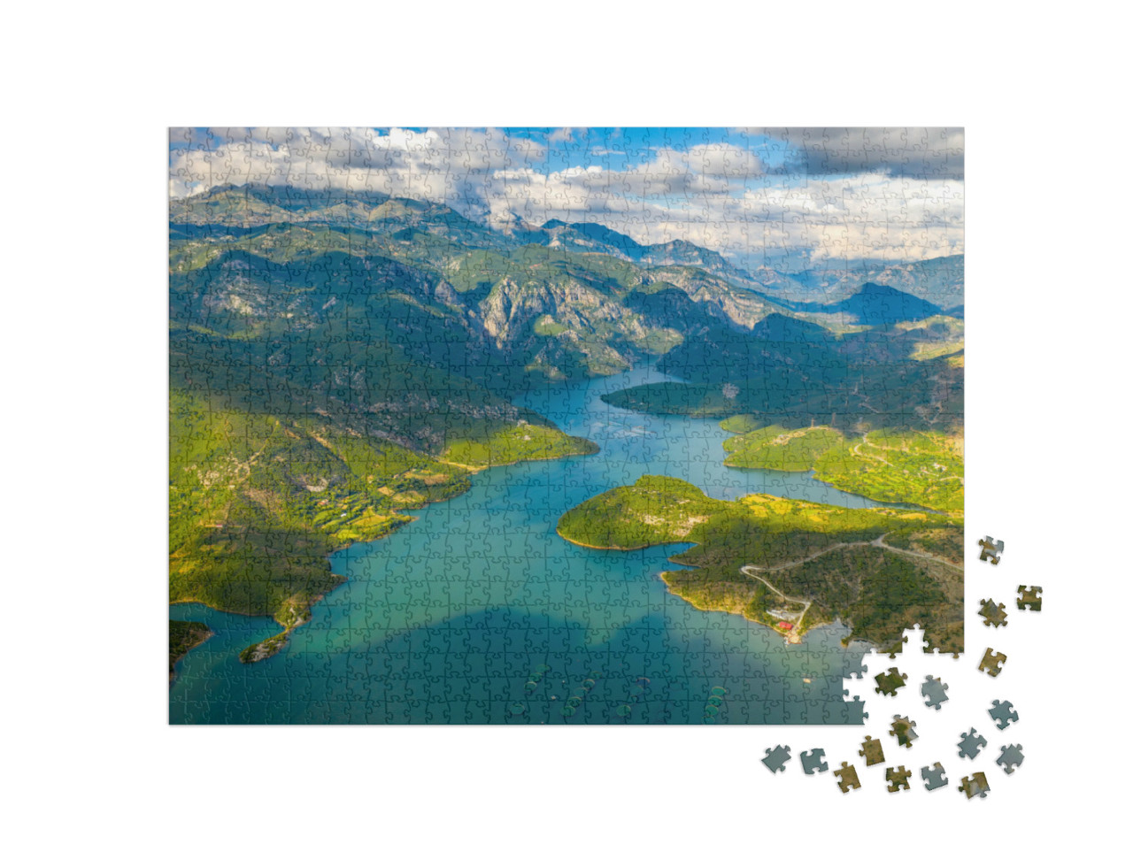 Puzzle de 1000 pièces « Les lacs d'Albanie à couper le souffle »
