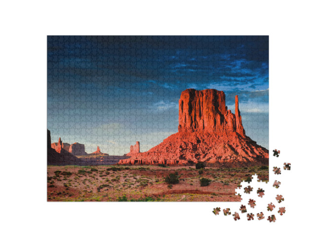 Puzzle de 1000 pièces « Monument Valley au coucher du soleil, Utah, États-Unis »