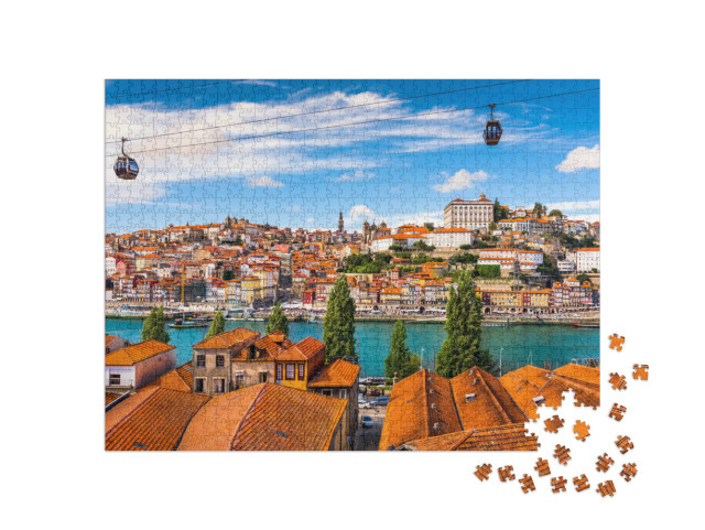 Puzzle de 1000 pièces « Porto, ancienne ville sur le fleuve Douro, Portugal »