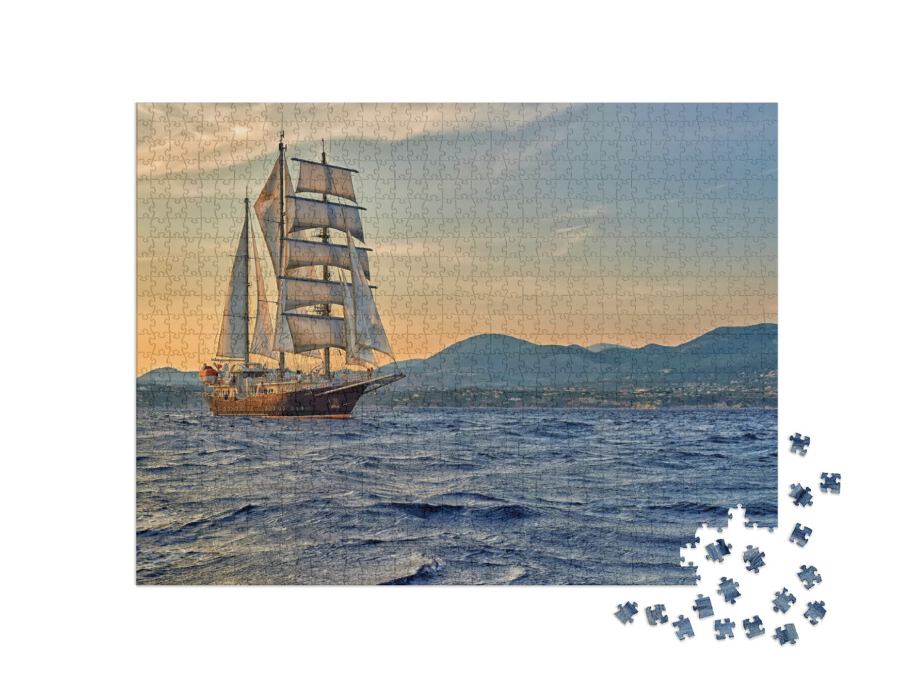 Puzzle de 1000 pièces « Un voilier en voyage »