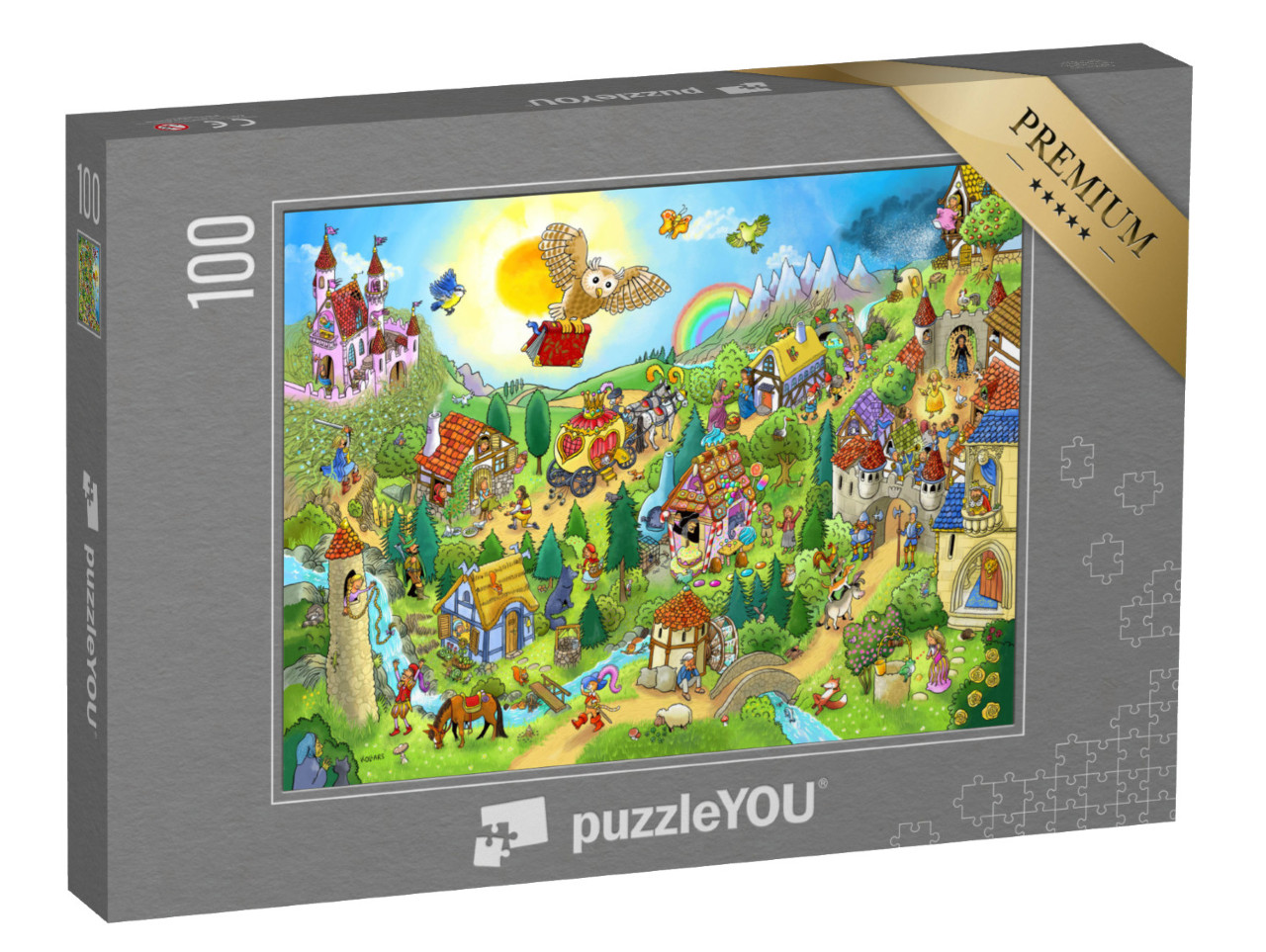Puzzle de 100 pièces « L'univers des contes de Grimm »
