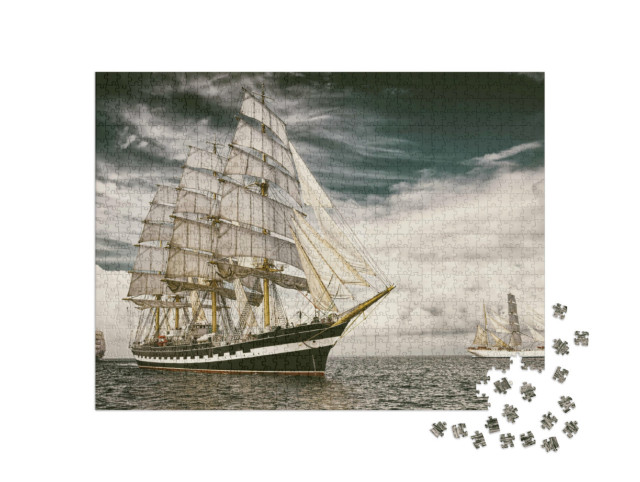 Puzzle de 1000 pièces « Voilier en voyage sur la mer »
