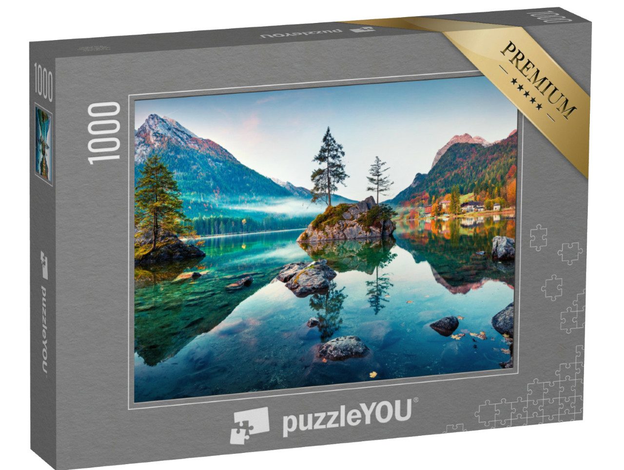Puzzle de 1000 pièces « Automne à Hintersee : Alpes bavaroises le matin, Allemagne »